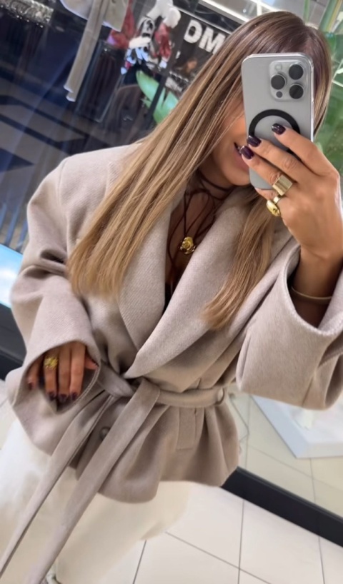 Krótki płaszcz Milano Latte