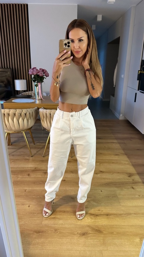Spodnie Baloon White Spodnie Baloon White