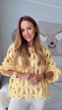 Ażurowy Sweter Venice Banan