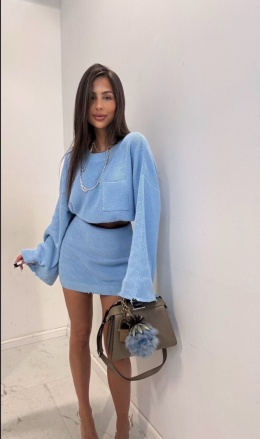 Komplet sweterkowy Sorvella blue
