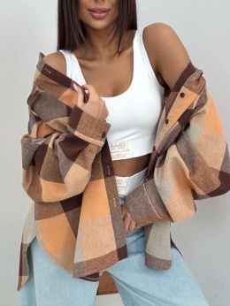 Koszula krata cynamon