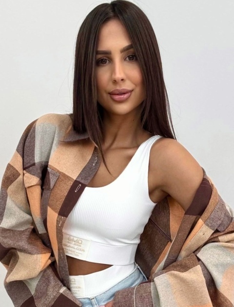 Koszula krata cynamon